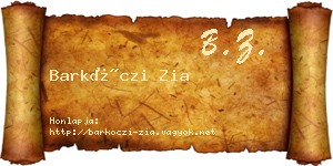 Barkóczi Zia névjegykártya